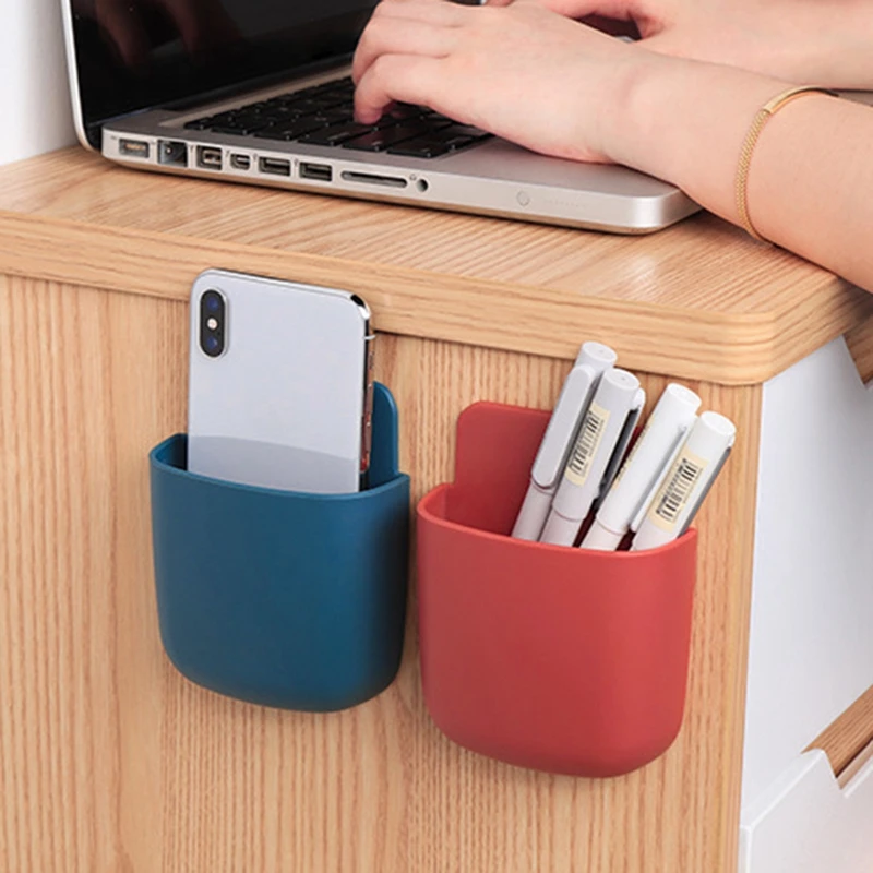 

Домашний офисный настенный самоклеящийся ящик для хранения для кондиционера, телевизора, пульта дистанционного управления, фотодержатель,...