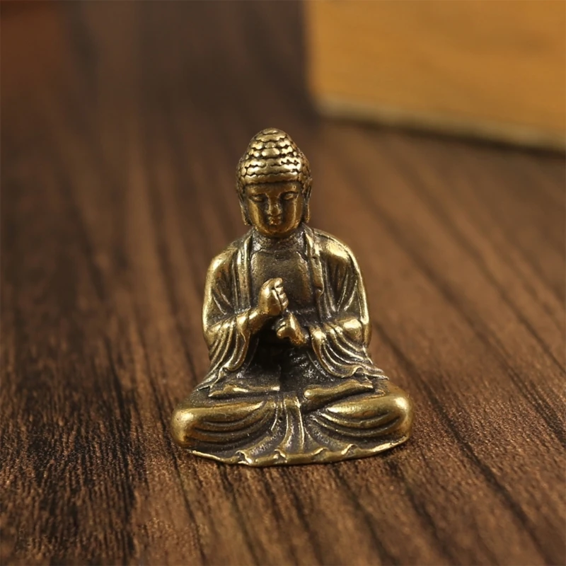 Упаковка из 10 шт. маленькие латунные украшения Статуя Шакьямуни Сидящий Будда