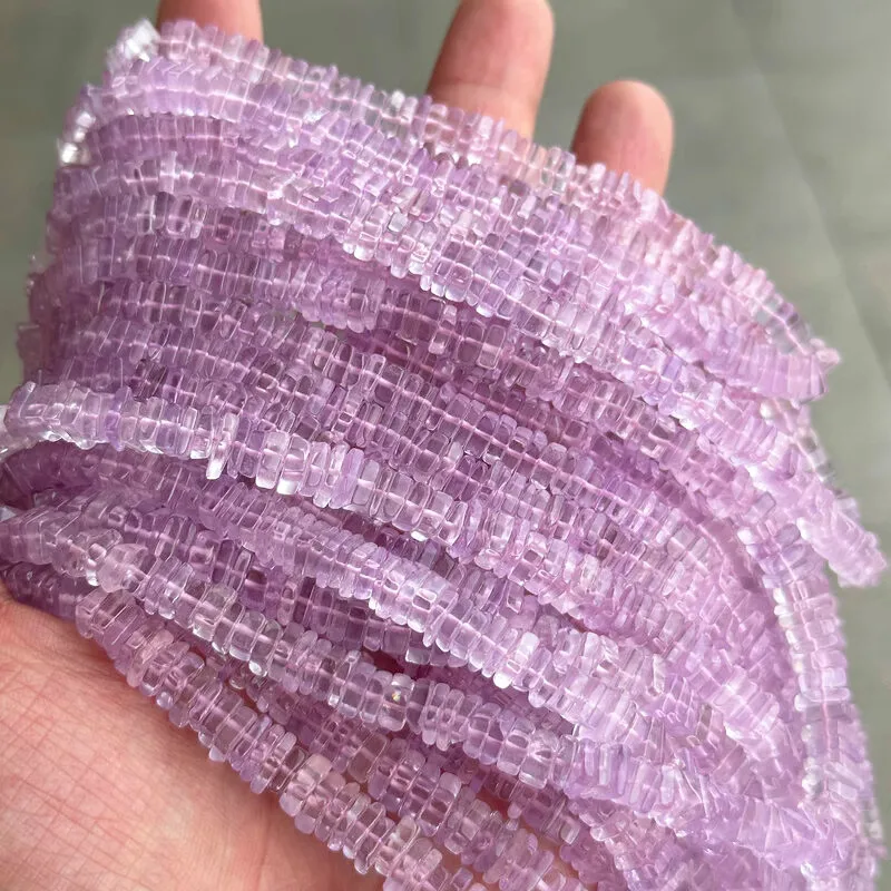 Квадратные бусины из лавандового аметиста круглой формы 4/5/6 мм 38 см