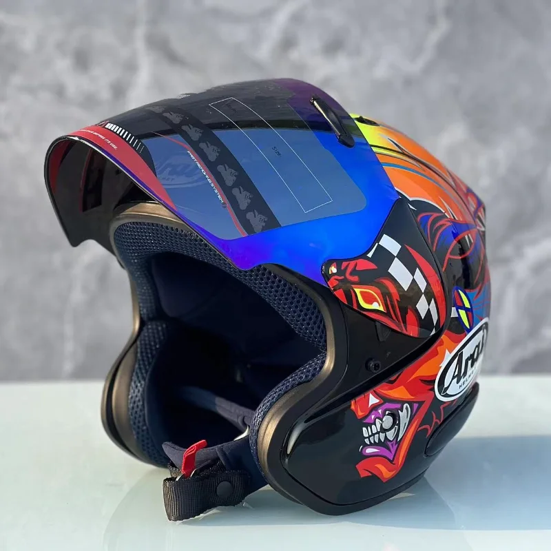 

Open Face Racing Helmet Helmet Motorcycle Half Helmet Outdoor Sport Men And Women Ram3 Motorcycle Personality Four Seasons