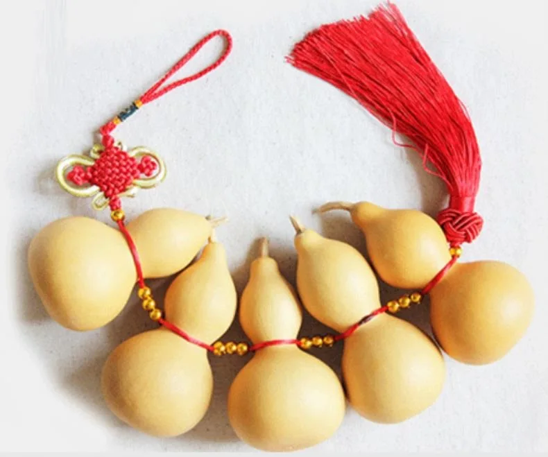 

1 String Natural Gourds Gourd Gift Feng Shui Blessing Lucky Ornament Pendant Craft Prop Boutique Ornament