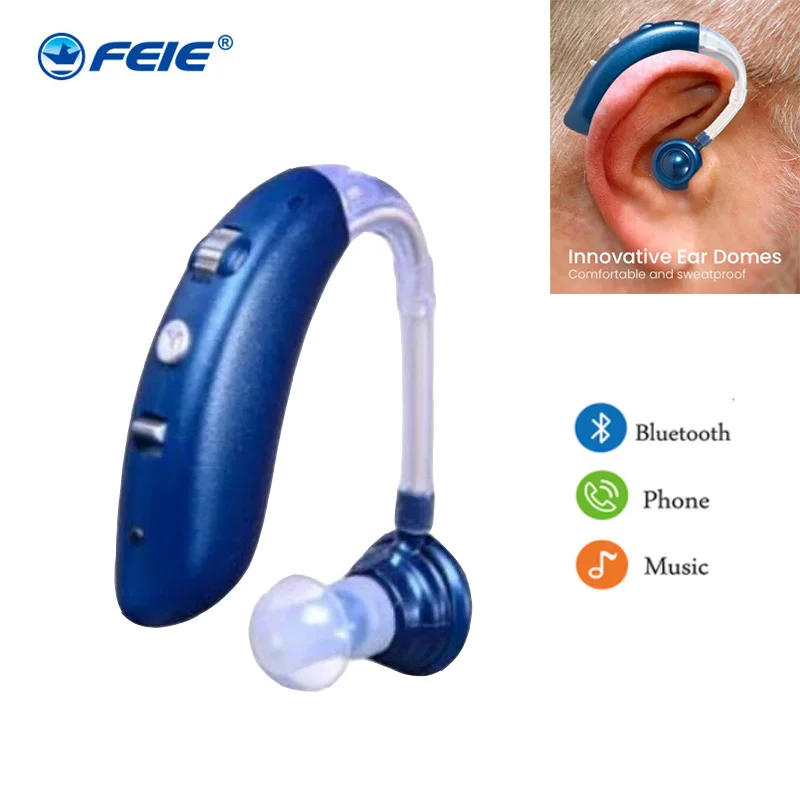 

S-25A Bluetooth Rechargeable Hearing Aid Digital BTE Hearing Aids Adjustable Tone Sound Amplifier Portable Deaf Elderly