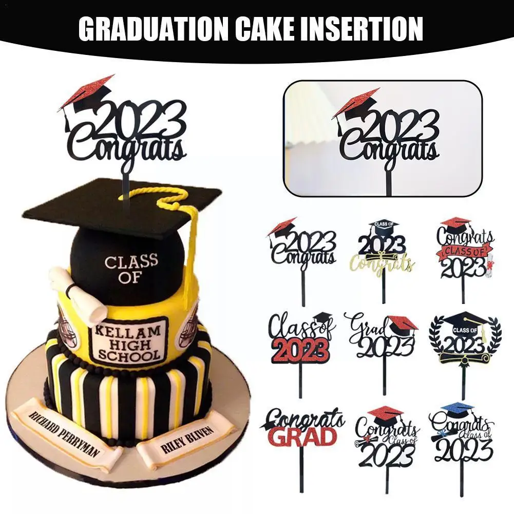 

2023 Graduation Season Party Acrylic Cupcake Decoration Decoration Cake Graduation Topper Insert Ceremony Cake Insertion Ca E5V8