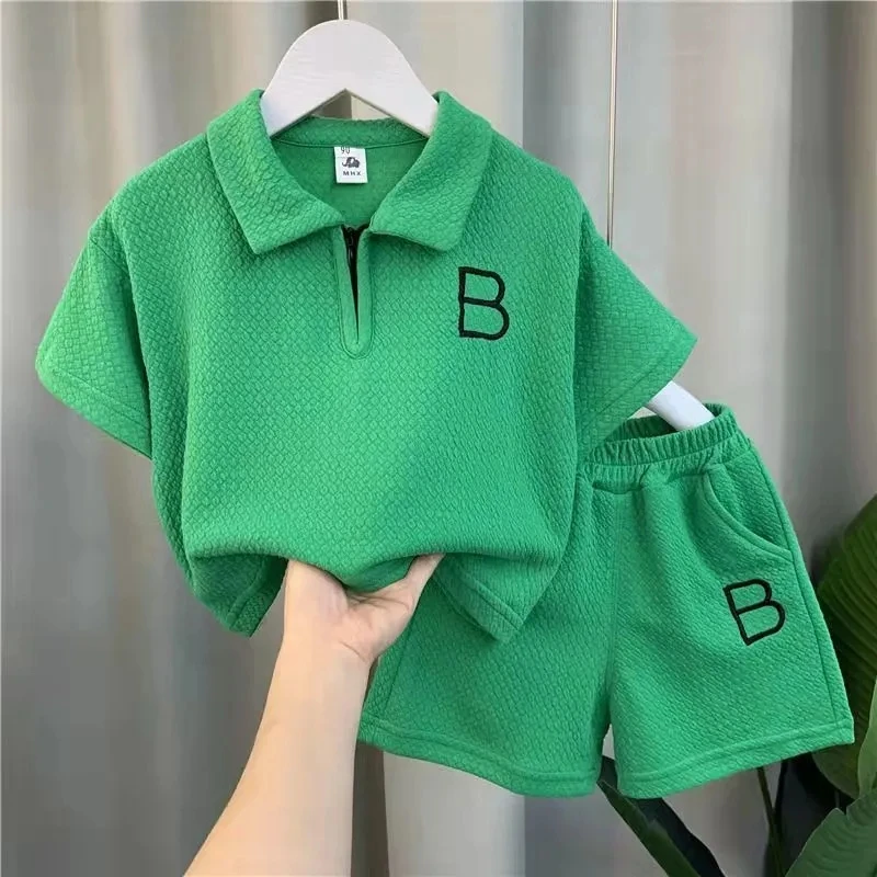 

Boys Clothes Suit Summer New Style Children's Sportswear Clothes Set Boys Handsome Casual Short Sleeve Suit