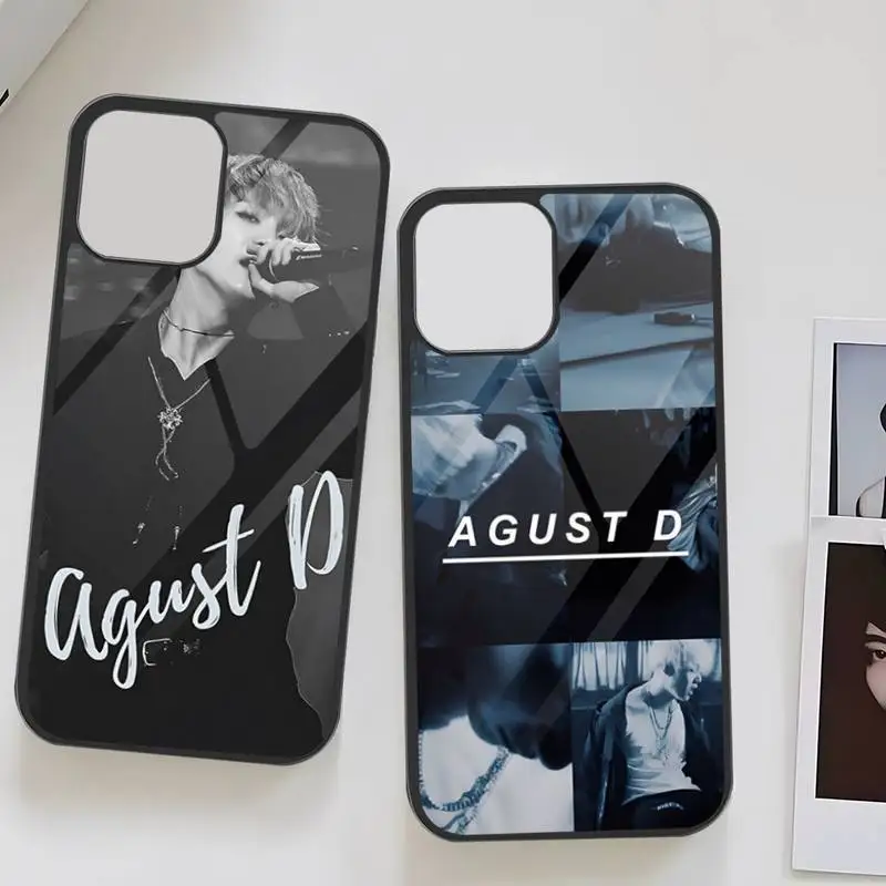 

KPOP Agust D Phone Case PC+TPU For Iphone Apple 12 Pro Max 11 13 14 Mini 6S 7 8 Plus X Xs XR Back Cover