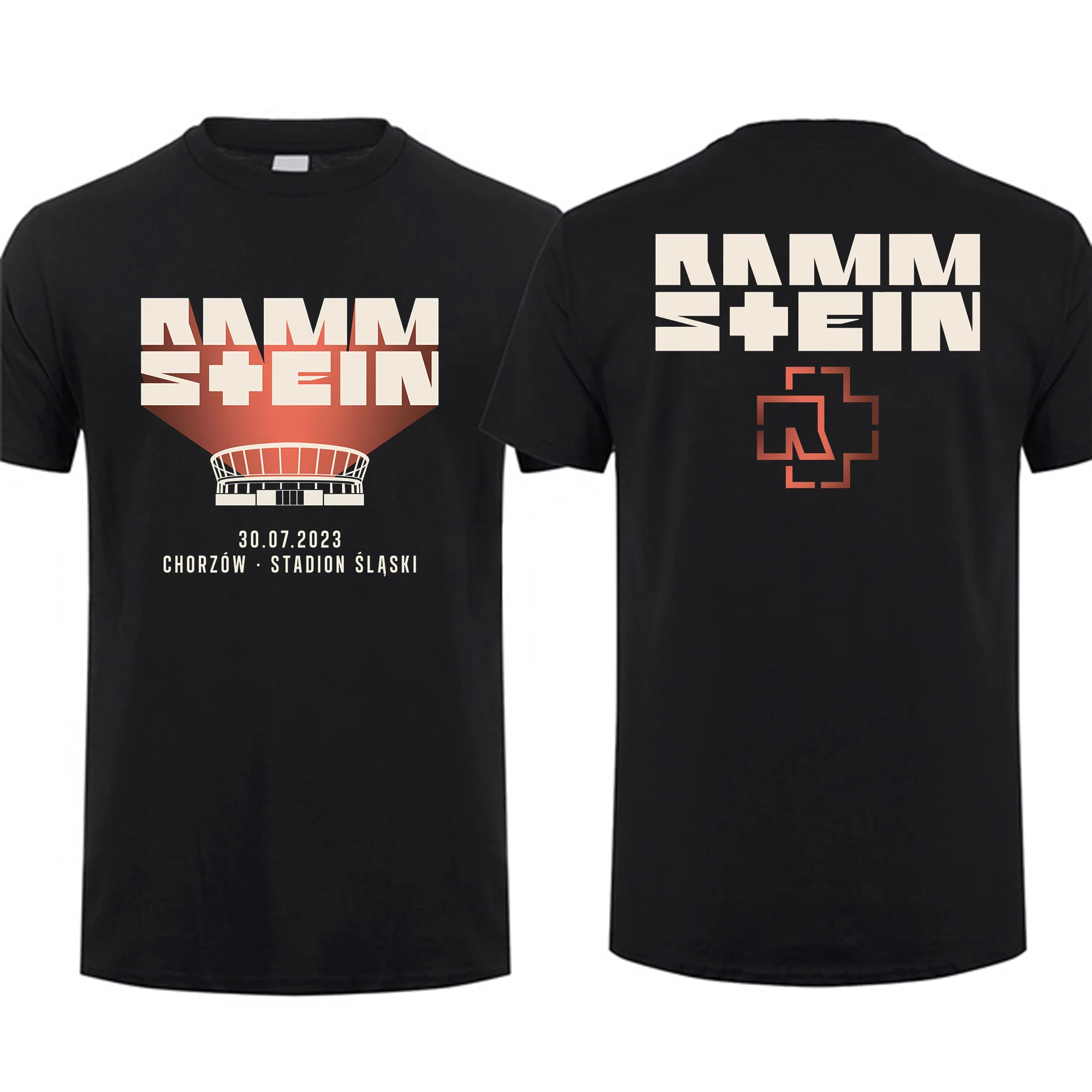 

Amazing Men Ramstein Paris Stade De France Tour 2023 T Shirt Double-sided Casual Oversized T-shirt Graphic Short Sleeve S-3XL