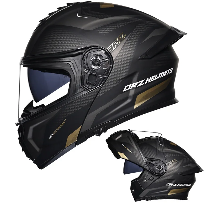Модульный откидной шлем для мотоциклетного шлема с двойным объективом в