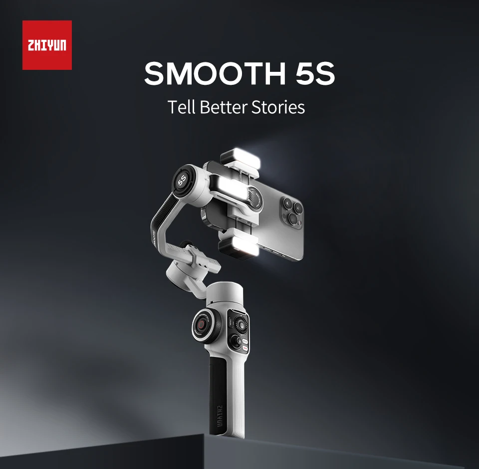 

ZHIYUN Smooth 5S Handheld Stabilizer 3-Axis Smartphone Gimbals For IPhone 14 Pro Max/iPhone 13/Xiaomi/VS DJI OM 6/OM5