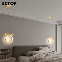 gold led small pendant light home lamps for living dining room kitchen hanging lights full copper bedside pendant lamps fixtures