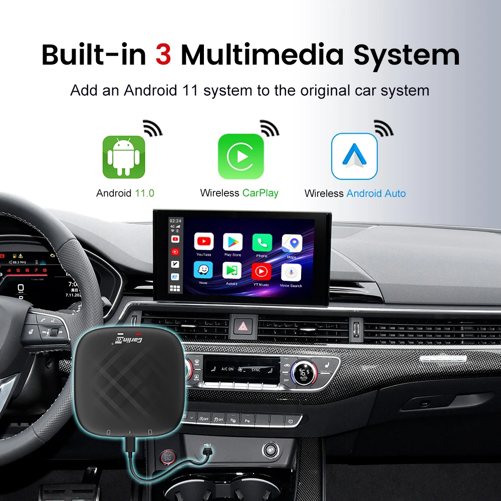 CarlinKit Android автомобильный беспроводной адаптер Ai Box CarPlay Spotify YouTube IPTV для