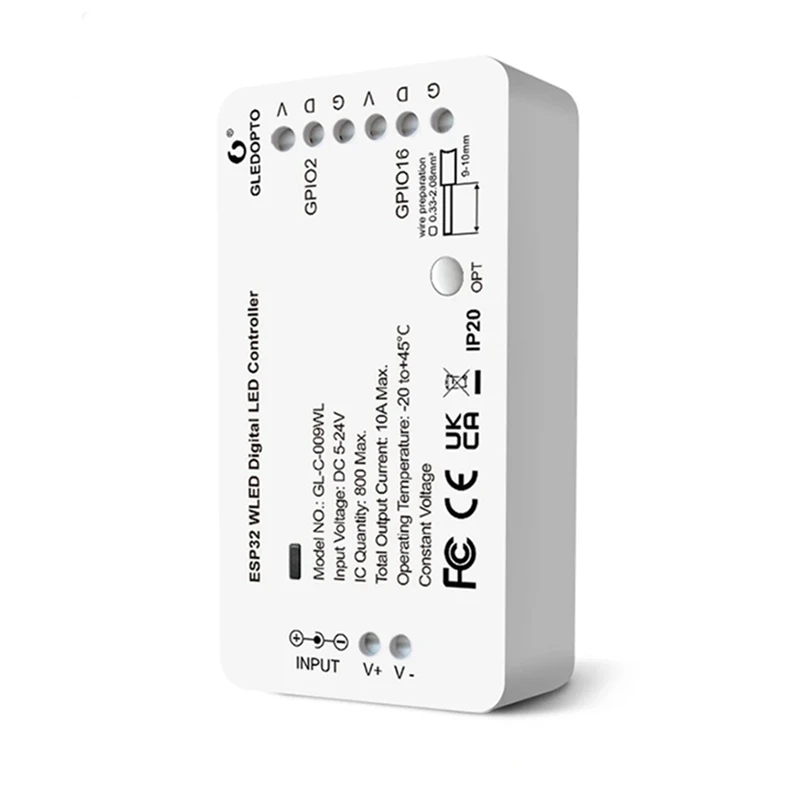 LED-контроллер GLEDOPTO ESP32 с подсветкой устройство для самостоятельной регулировки