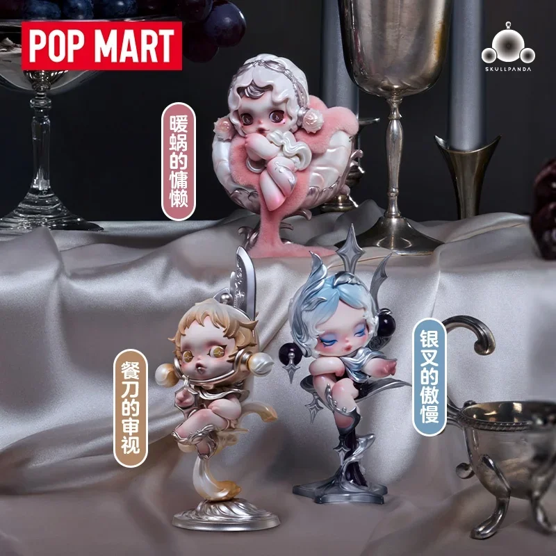 Фото POPMART SKULLPANDA The Feast Begins Series слепая коробка Guess Bag Mystery Box игрушки куклы милые аниме фигурки настольные украшения подарок №3