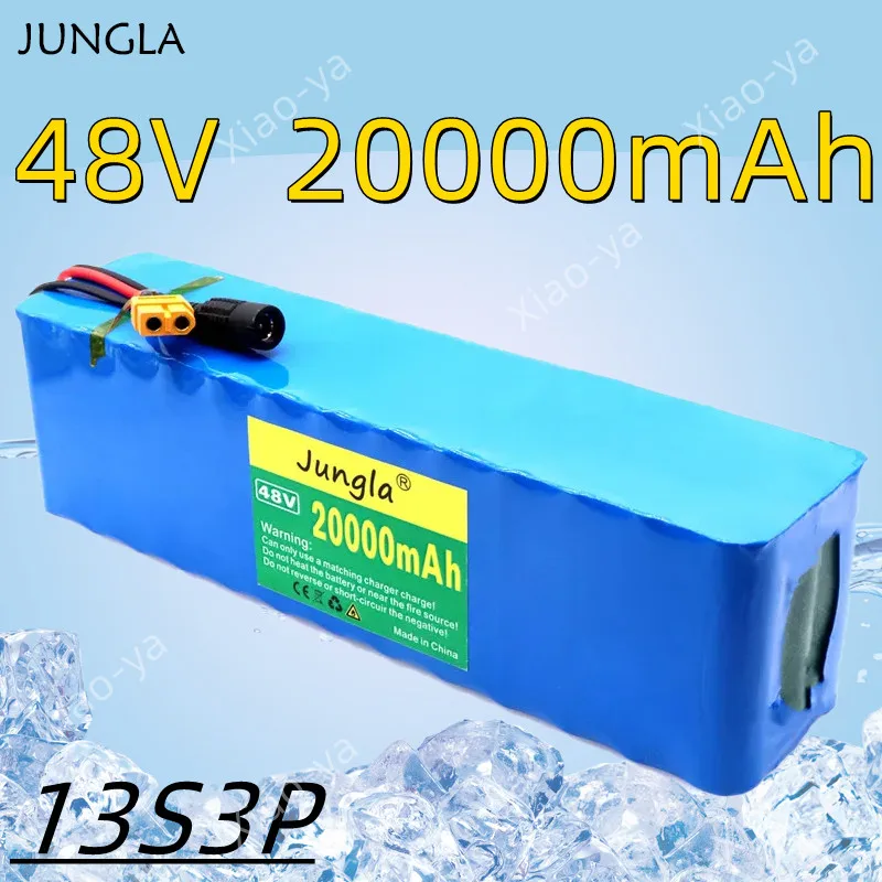 

New 48V13S3P 18650 Li-ion battery pack, 48V 20000mAh, high power 1000W, with BMS, for power toolslawn mower eight kinds of plugs