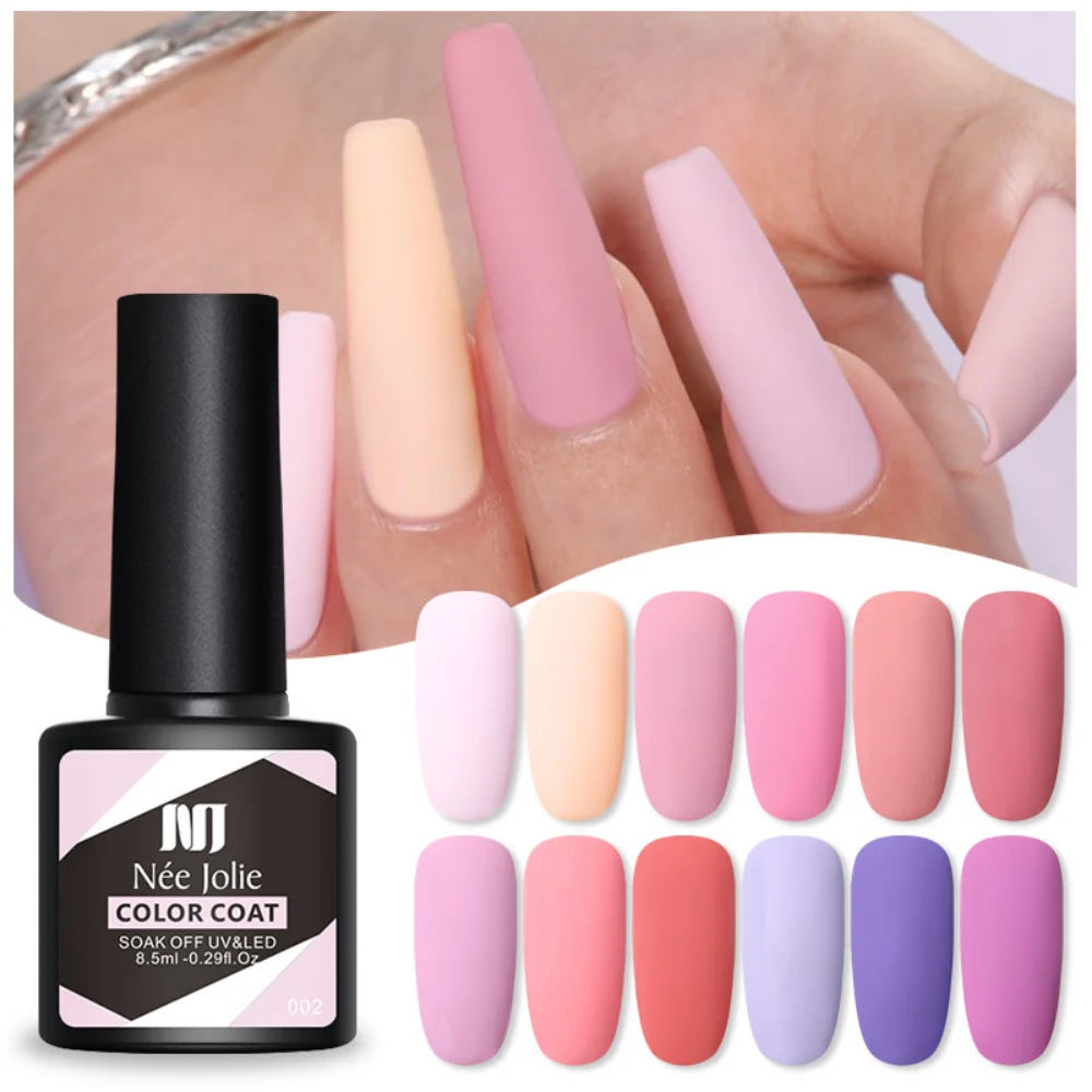 

Nee Jolie 8.5ml Pink Nude Rubber Base Gel Polish 100 Color Soak Off UV LED Self-leveling Gel Permanent Varnish Manicure Nail Art