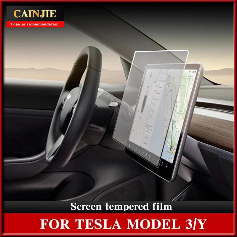 

For Tesla Model 3 2022 Accessories HD Blu-ray Center Console Screen Glass Membrane Model Y 2021 Screen Protector Film