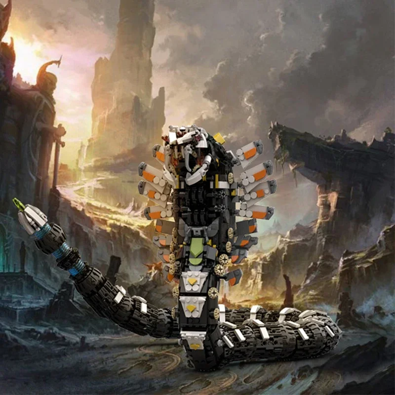 BuildMoc Horizon Slitherfang Монстр строительные блоки West Zero Dawn виперсная змея чудовище