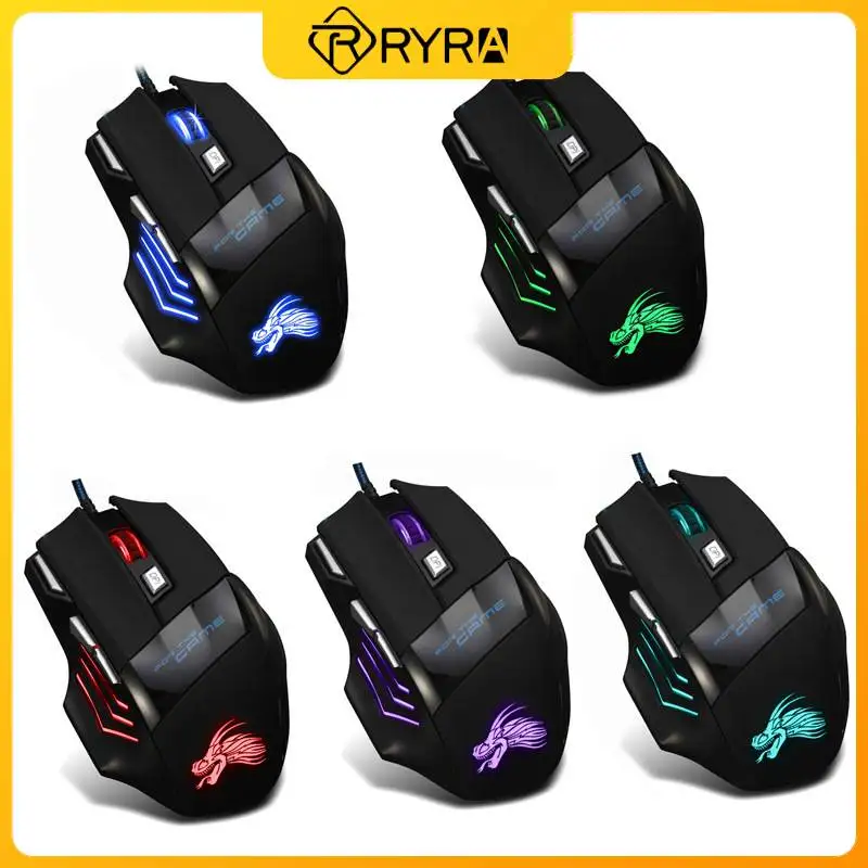 

RYRA Professional Wired Gaming Mouse 5500 DPI Mouse 7 Buttons LED Optical USB Wired Mice For Gamer High Quality For PC