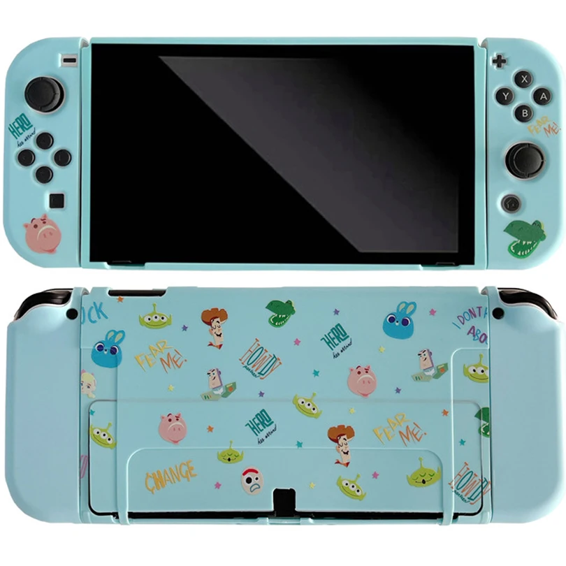 

Cartoon Toy Story Woody Buzz Lotso Alien TPU Soft Protective Cases for Nintendo Switch Game Console Controller OLED Accessories