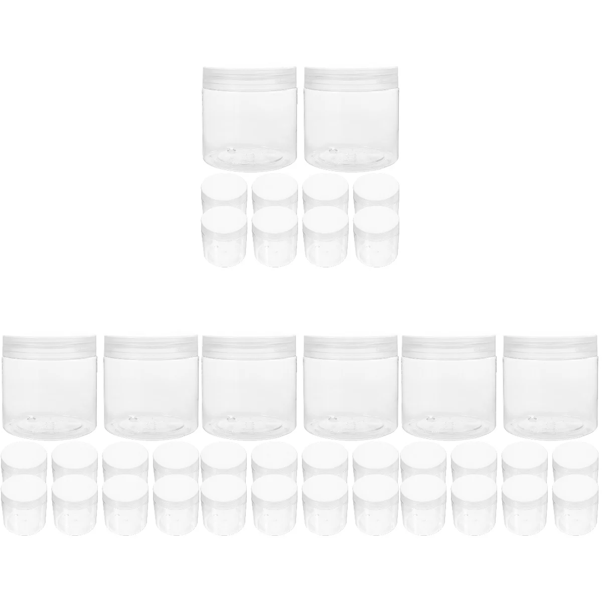 

40 прозрачных крошечных кухонных емкостей, пустых кухонных емкостей для хранения для домашнего использования