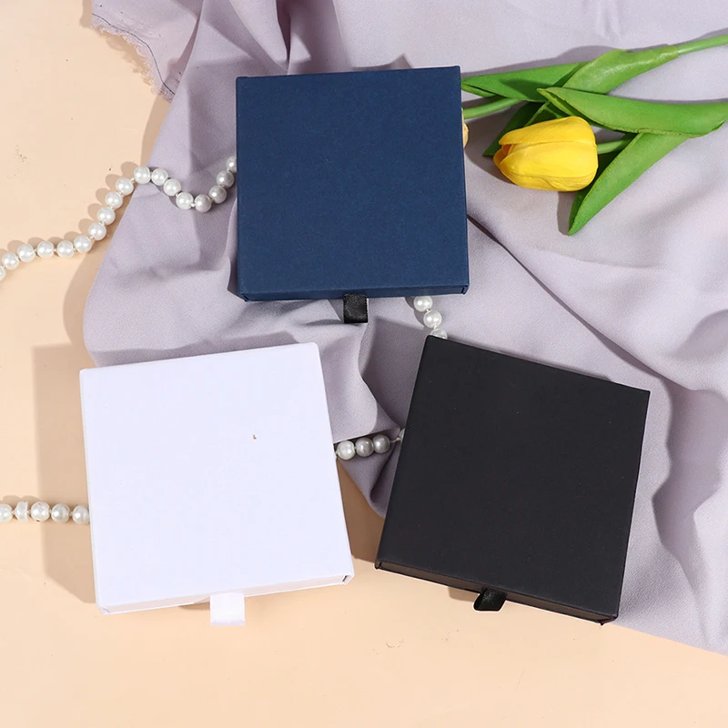 Ящик из крафт-бумаги коробка для упаковки ювелирных изделий ожерелий браслетов