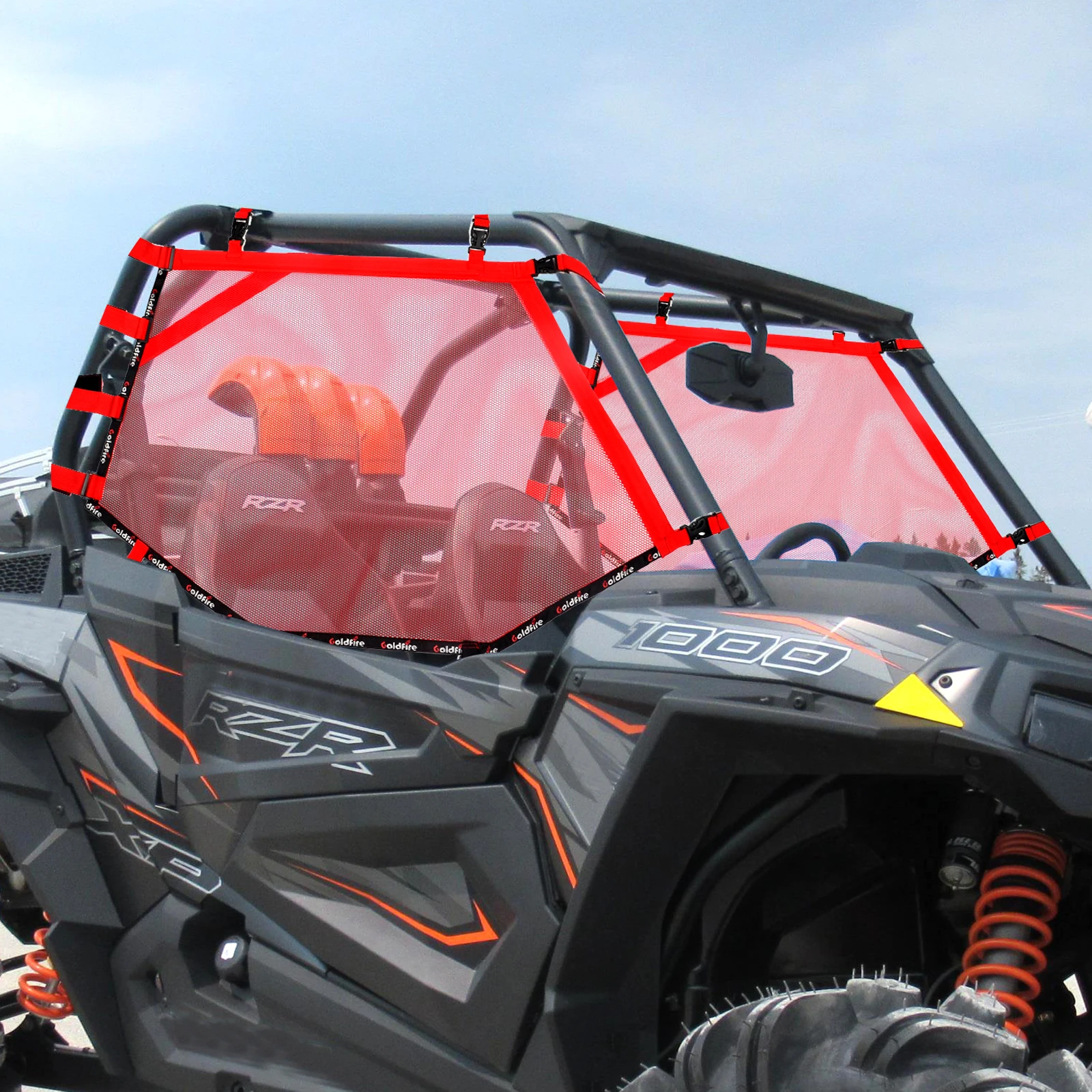 

UTV Window Net Shade Sun Shield Cover Left Right Rear Window Shield Fits for Polaris RZR 1000 XP RZR 500 570 800 900