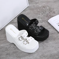 women casual sandals platform wedges open toe outside slipper fashion comfy shoes woman 2022 brand new super high heels indoor
