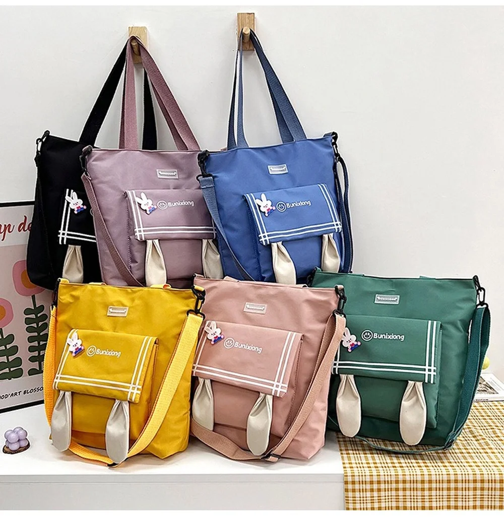 

Female Shoulder Bag Student Girls Remedial Bag New Korean Fashion Sweet Large Capacity Shoulder Crossbody Bag Handbag Totes