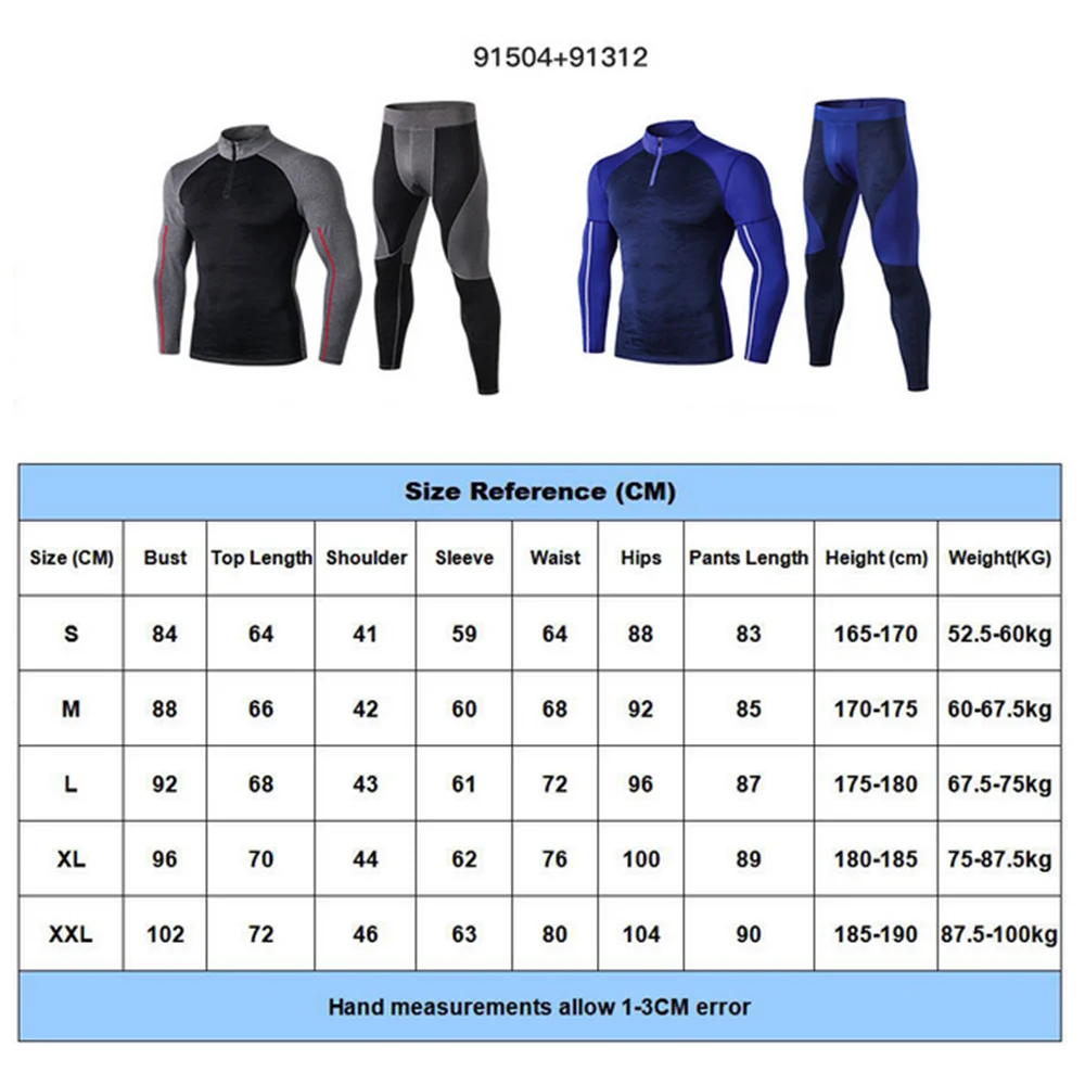 High Collar Winter Thermal Underwear Men Long Johns Men Rashgard Shirt Leggings Warm Sport Compression Underwear Thermo 2020