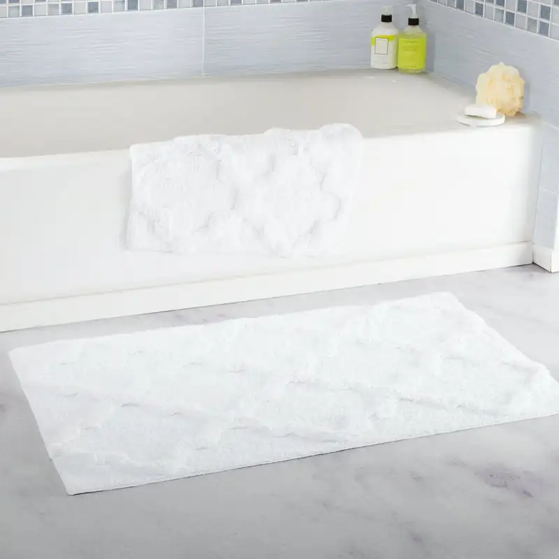 

Cotton 2 Piece Trellis Bath Mat Set Cute sand scraping mat Bath matt Rug for bathroom Bathroom matt ‘get naked’ bath mat Qui
