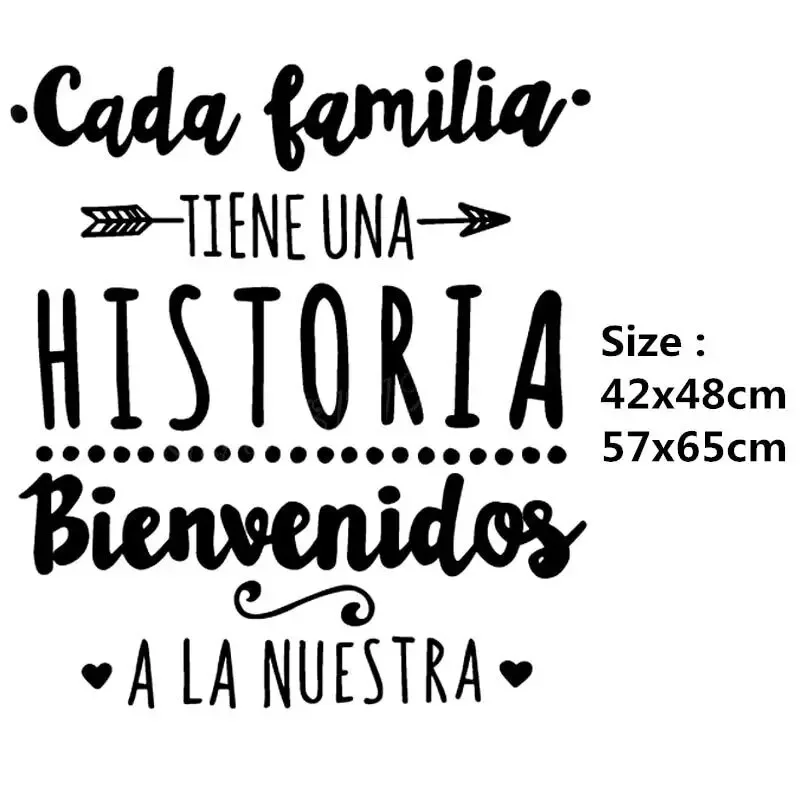 Испанская версия семейная виниловая наклейка на стену всякая семья есть история