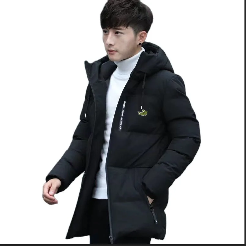 2023 New CARTELO Men's Autumn/Winter Casual Windproof Cotton Coat Hooded Household Zipper Warm Jacket