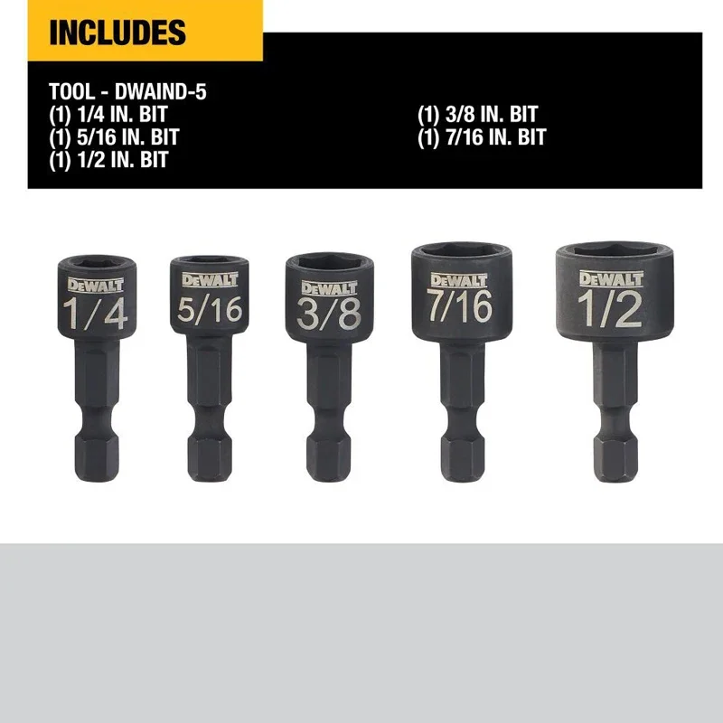 

DEWALT набор ударных отверток 5 шт.