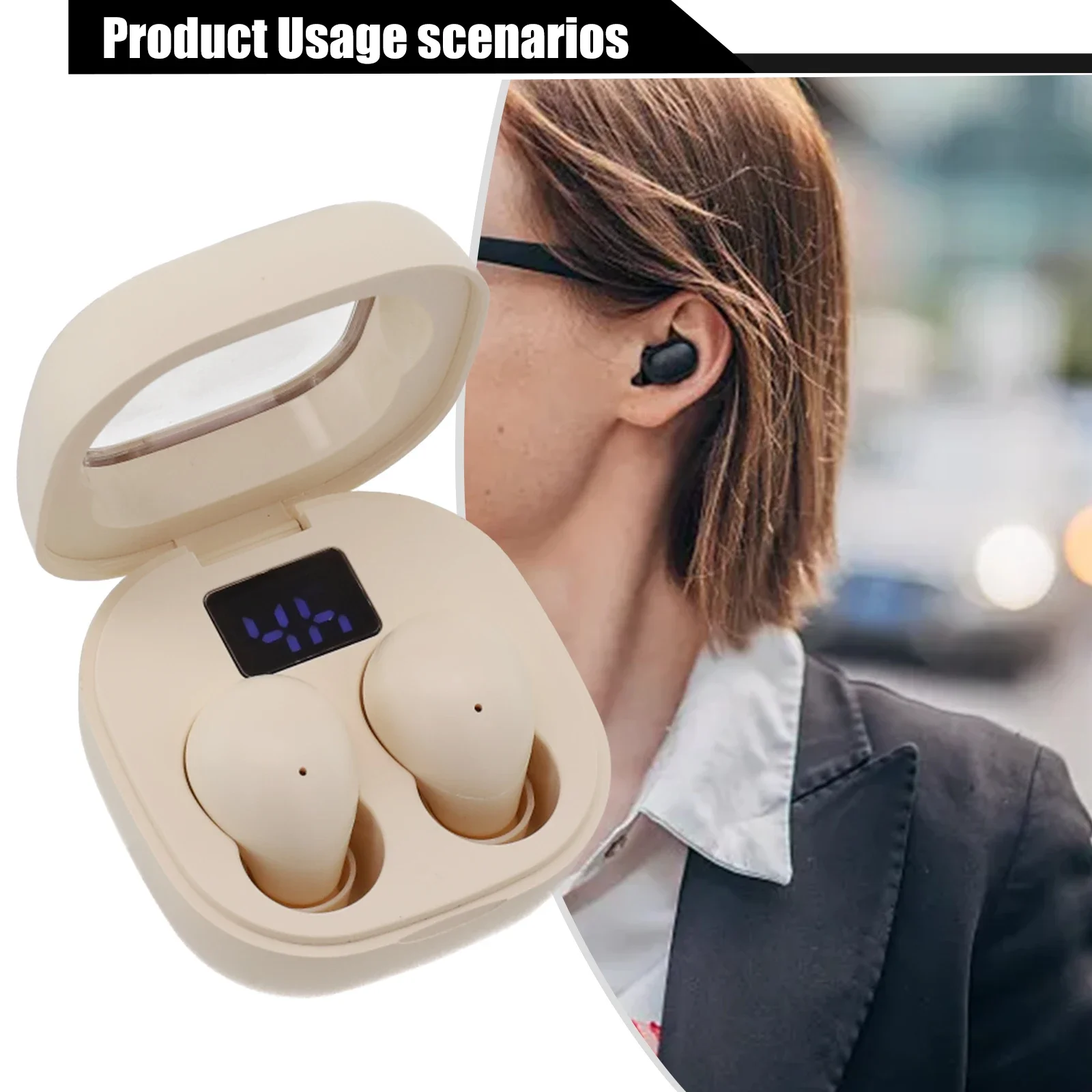 Беспроводные наушники SK19 невидимые для сна шумоподавление TWS легкие и удобные