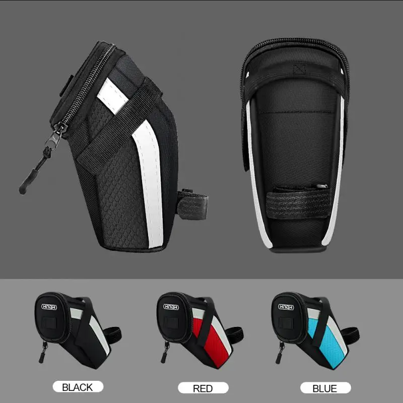 

Bicycle Saddle Bag Nylon MTB Road Bike Storage Bag Waterproof Wear-resistant Cycling Seat Tail Rear Pouch Cycling Accessories