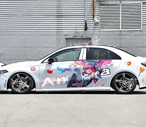 

Wgjbmg Honor of Kings/Angela/Sunscreen Anime Single Side Car Body Sticker/Large Car Stickers/Car Sticker for Universal Car/Anime