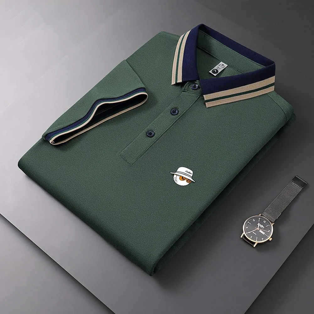 Golf Apparel Men's New Knitted Polo Shirt Summer Men's Classic Polo Collar Short Sleeve Polo Shirt Casual Golf Sports T-shirt