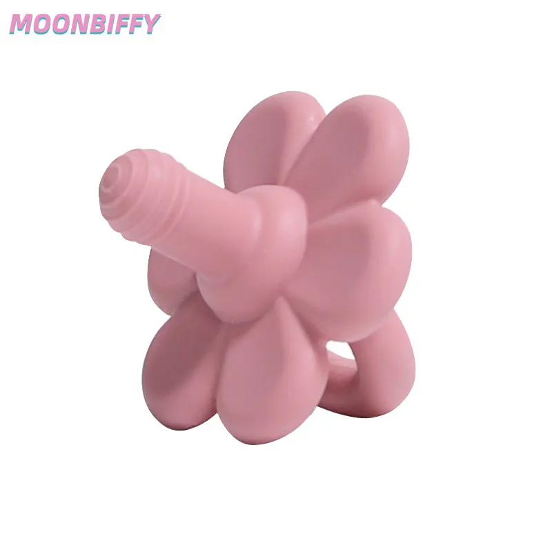 

Infants Teether Flower Shape Cute Baby Silicone Pacifier Chewing Supplies Newborn Appease Nipple Dummy Soother Teether Nursing