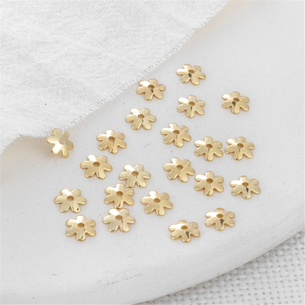 

14K color-preserving gold bead accessories Flower holder series diameter 6mm flower holder DIY accessories 100pcs