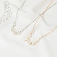korean simple cute elegant pearl necklace pendant trendy girls pearl clavicle chain short fashion for women charm jewelry gift