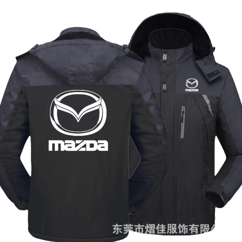 

2022NEW Winter Jacket Men for MAZDA Windbreaker Windproof Waterproof Thicken Fleece Outwear Outdoorsports Overcoat