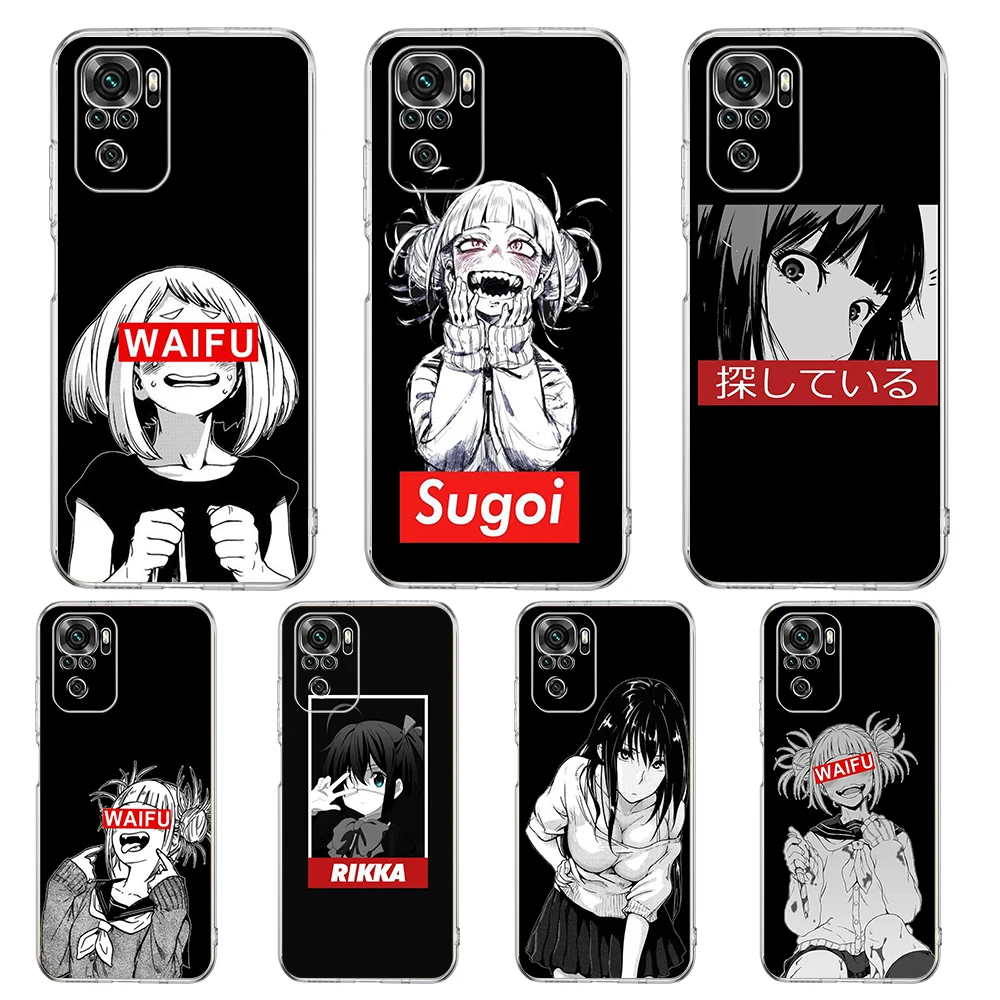 

Sugoi Senpai Anime Phone Case for Xiaomi Redmi K40 Gaming 8 8A 9 9T 9A 9C 10 Note 8 8T 9 9S 10 11 12 Pro Transparent Soft Shell