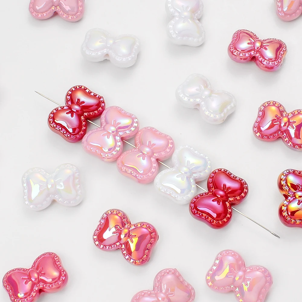 10 шт. разноцветные акриловые бусины для браслета