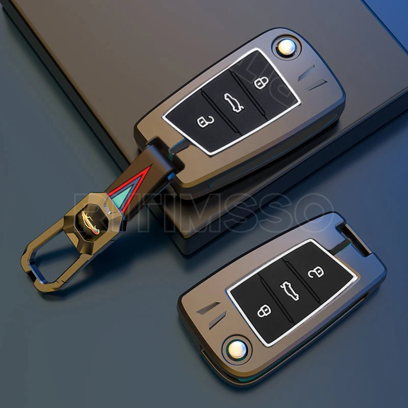 Чехол для автомобильного ключа из цинкового сплава чехол с полным покрытием VW