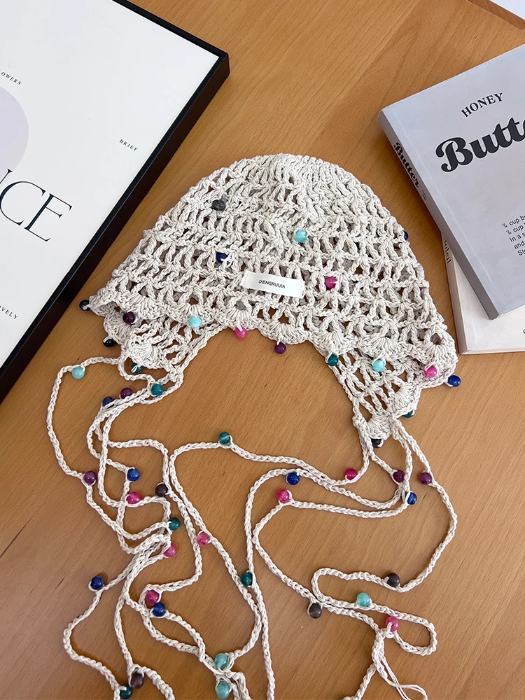 Богемная тканая сумка ручной работы шляпа на голову женская отпускная полая