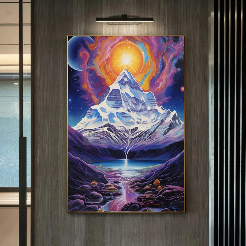 Shiva художественное крепление Kailash иллюстрация индуистского Бога постеры и принты