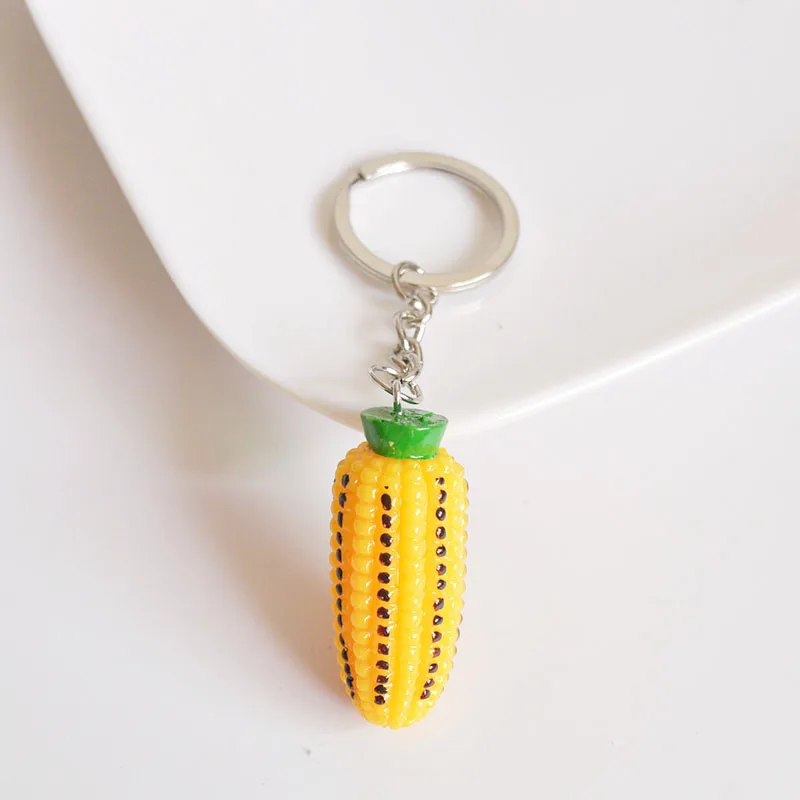 

Цепочка для ключей с кукурузой, креативный индивидуальный брелок с имитацией овощей, кулон на сумку, маленький подарок для мероприятия в магазине 2 юаня