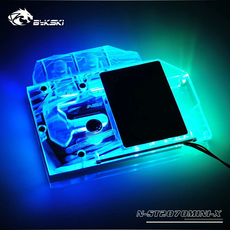 

Водяной блок Bykski Gpu для ZOTAC RTX2070 8GD6 MINI OC/RTX 2060 AMP/с полным покрытием, медная фотовспышка/3PIN 5V RGB/4PIN 12V RGB