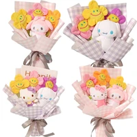 sanrio kawaii hello kitty plush gift flowers my melody cinnamoroll stuffed plushie toys bunch christmas valentines day gift