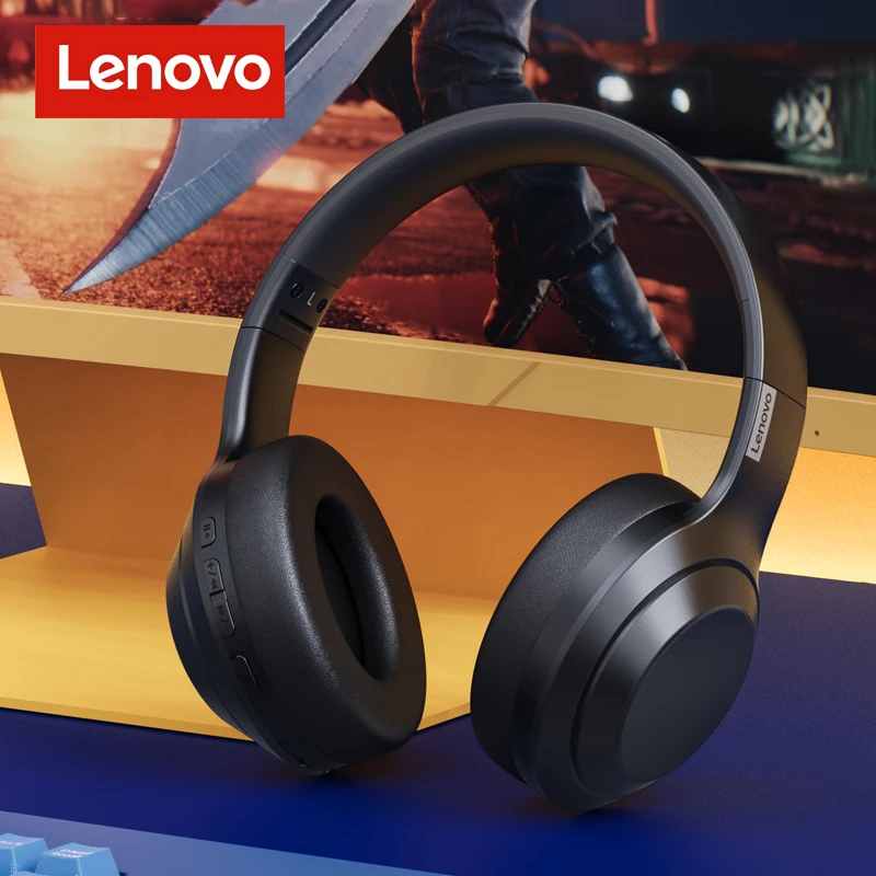 

Lenovo Thinkplus TH10 Bluetooth HeadphoneAAC HiFi Audiophile Stereo Wireless Headset with Microphone Noise Cancelling Earphone