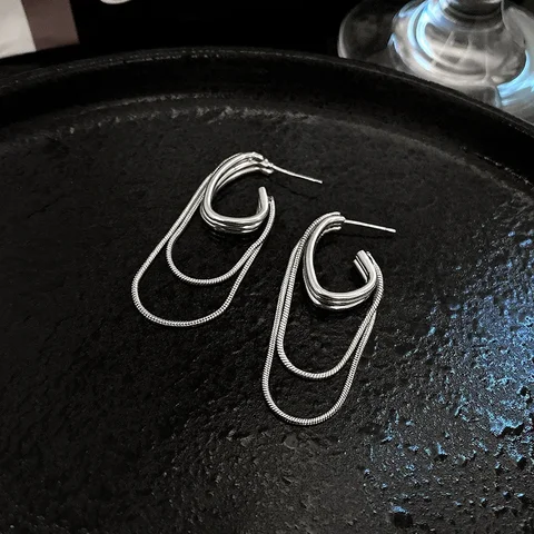 LATS темпераментные металлические серьги с кисточками и геометрическим рисунком для женщин, новый дизайн, модные украшения, аксессуары для свадебной вечеринки, подарок